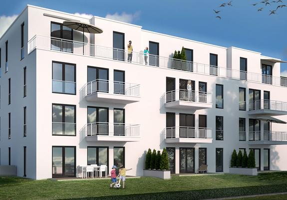 24 attraktive Eigentumswohnungen mit Tiefgarage und Parkplätzen locken an den ruhigen Stadtrand