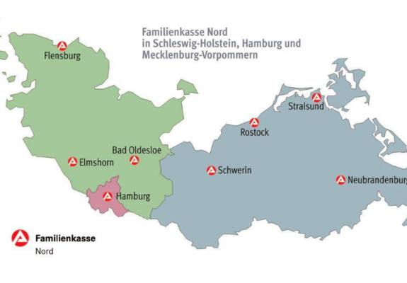 Alle acht Standorte der Familienkasse Nord - auch Schwerin - bleiben am 14. Novem-ber 2023 geschlossen.