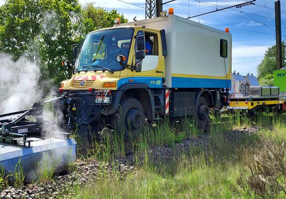 Gleisbauarbeiten in Lübecker Straße zwischen Obotritenring und Platz der Freiheit