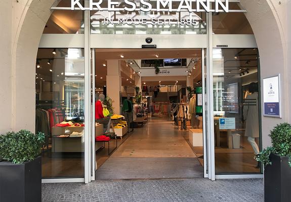 Seit 20. April sind die Türen des Modehauses wieder teilweise geöffnet, Foto: Kressmann