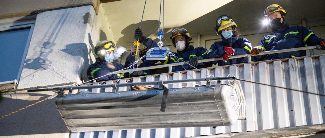 In leerstehenden Wohnhäusern erfolgen die Einsatzübungen