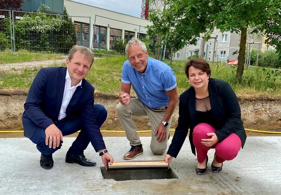 Neben der zweizügigen Grundschule Campus am Turm, die ihren Lehrbetrieb als Stadtteilschule im Sommer des vergangenen Jahres aufgenommen hat, soll ein Hortgebäude entstehen.