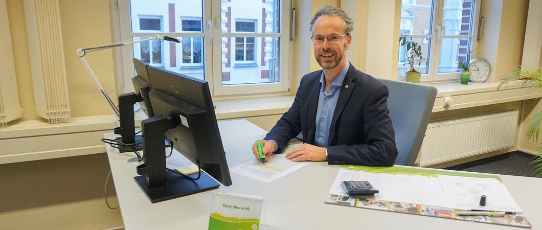 Dany Neuwirth ist seit mehr als 20 Jahren Mitarbeiter bei der WGS. Der ehemalige Leiter des Mietercenters Nord hat sich seit September kommissarisch in ein neues Aufgabenfeld eingearbeitet.