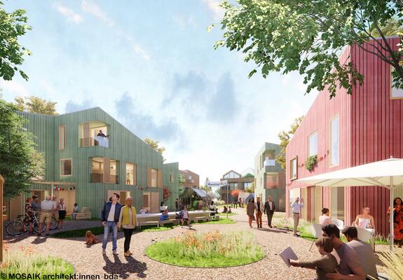In Warnitz soll ein neuartiges Städteprojekt entstehen, Fotos: MOSAIK architekt:innen bda, LGE