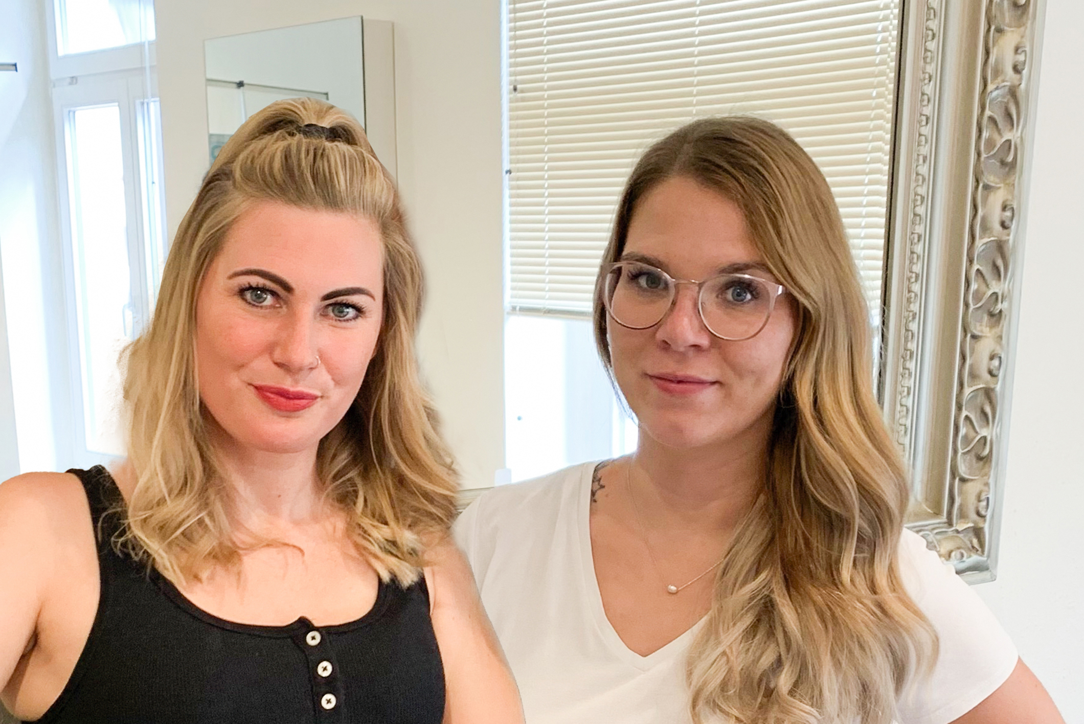 Salonleiterin Diana Wiebring und Stylistin Rebecca Radaus
