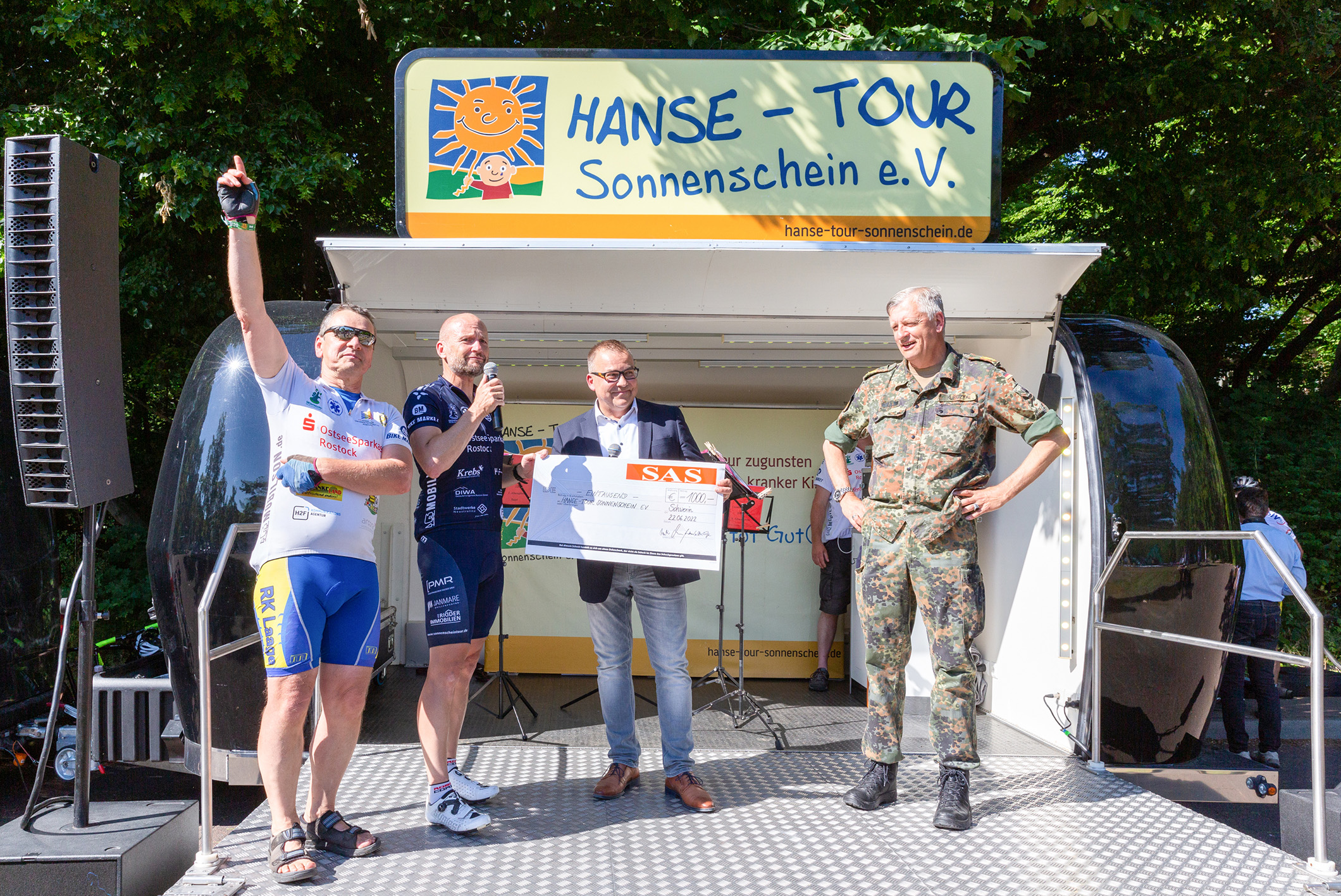 Frank Claus, Stefan Gruhn, Matthias Dankert von der SAS und Markus Kurczyk
